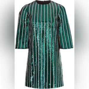Badgley Mischka
Green Stripe Sequin Sheath
